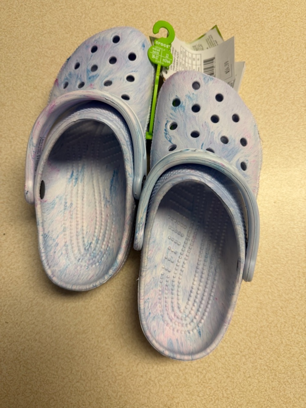 CROCS Kids Tie-Dye Clog - Pastel Blue & Pink